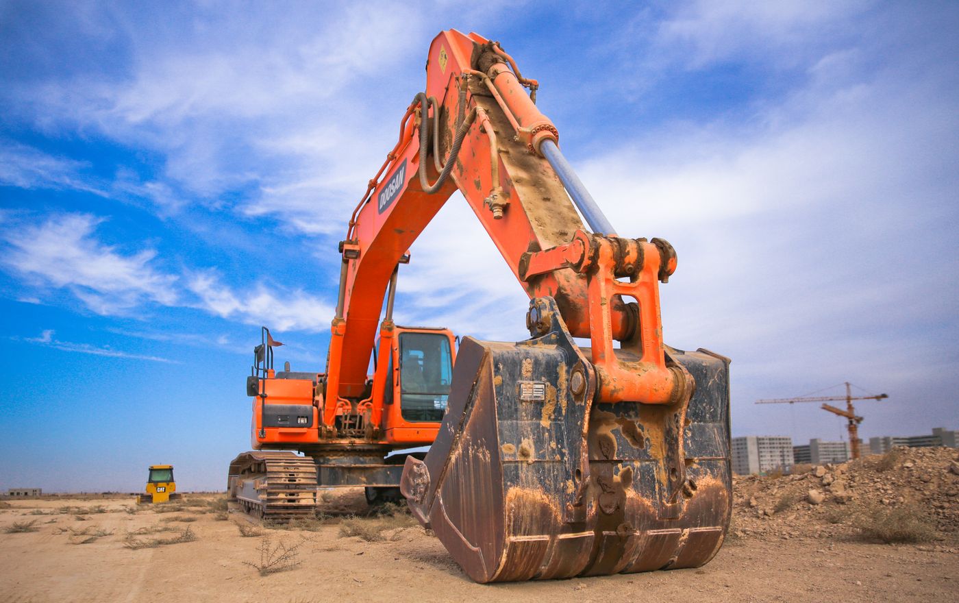 Excavator on a worksite